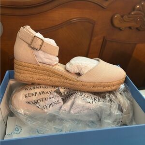 Jack Rogers Tan Espadrille Wedge Sandals